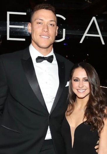 Aaron Judge with his wife.